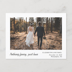 Invitación de foto mínima de Elopement