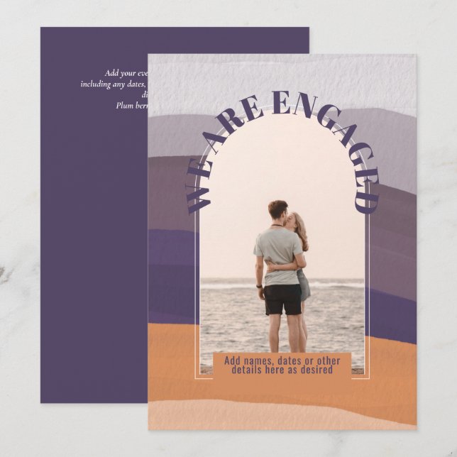 INVITACIÓN DE FOTO MODERNA - Colores mixtos (Anverso / Reverso)