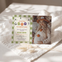 Invitación de Foto para Baby Shower de Halloween C