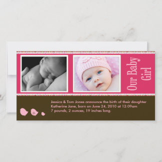 Invitación de foto para bebé