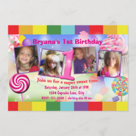 Invitación de foto para cumpleaños número 1 de Can