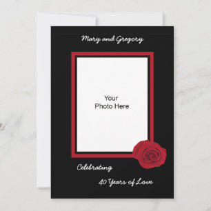 Invitación de foto para el 40 aniversario de bodas