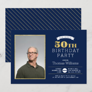 Invitación de foto para fiesta de cumpleaños 50 Mo