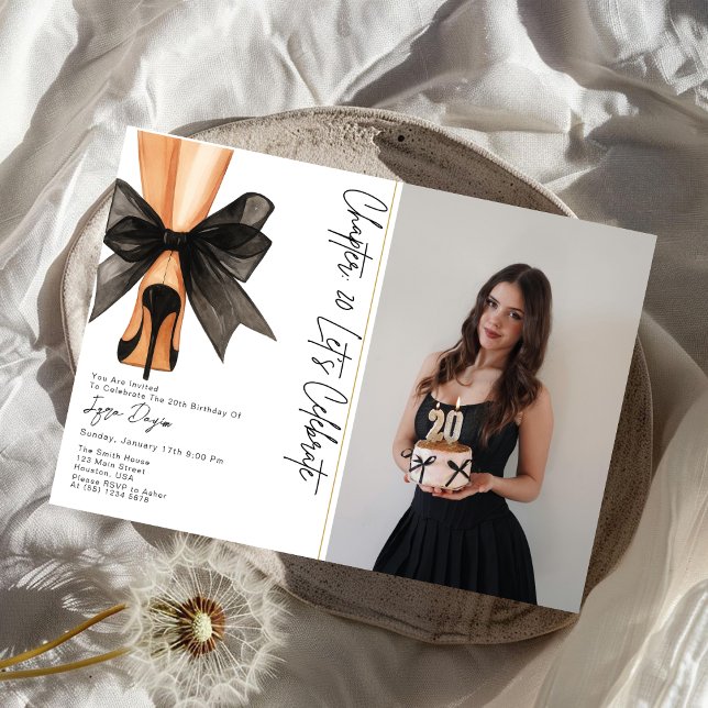 Invitación de foto para fiesta de cumpleaños númer (Subido por el creador)