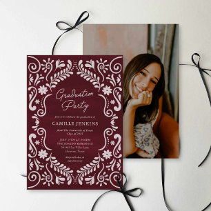 Invitación de Foto para Fiesta de Graduación Burgu
