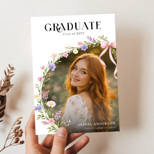 Invitación de Foto para Fiesta de Graduación con L