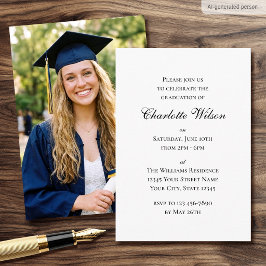 Invitación de foto para fiesta de graduación elega