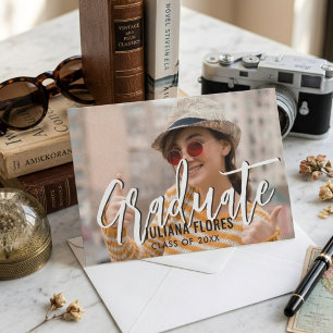 Invitación de foto para fiesta de graduación perso