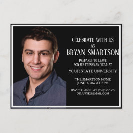 Invitación de foto para fiesta de maletero univers