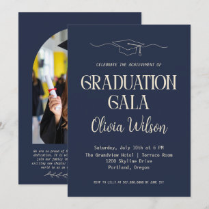 Invitación de Foto para Gala de Graduación Moderna
