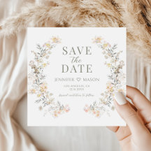 Invitación de Foto para Guardar la Fecha con Flora