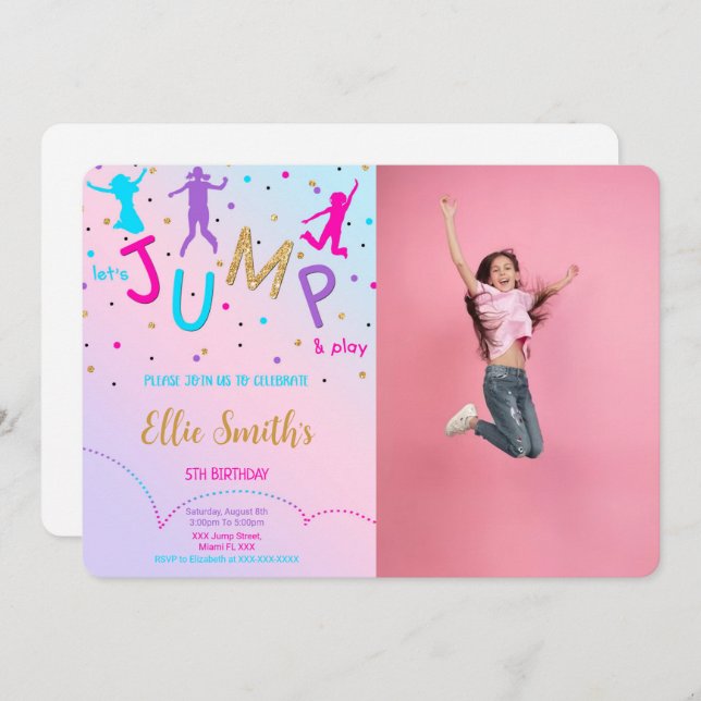 Invitación de foto para saltar (Anverso / Reverso)