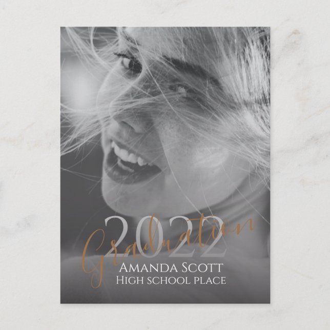 Invitación de foto personalizada moderna y trendy  (Anverso)