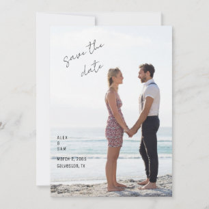 Invitación de Foto Simple para Guardar la Fecha