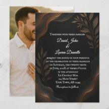 Invitación de Foto Susurro Metálico