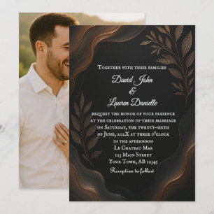 Invitación de Foto Susurro Metálico