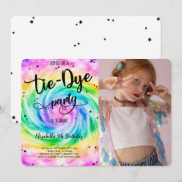 Invitación de Foto Tie Dye
