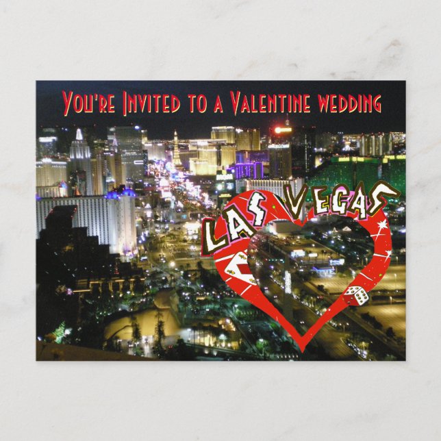 Invitación de fotografía Boda de Las Vegas (Anverso)