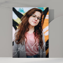 Invitación de fotografía clásica de grado