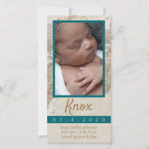 Invitación de fotografía de bebé aventuras