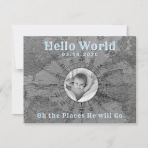 Invitación de fotografía de bebé aventuras