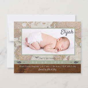 Invitación de fotografía de bebé aventuras