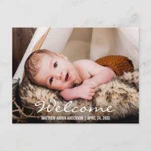 Invitación de fotografía de bienvenida Recién naci