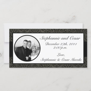 invitación de fotografía de compromiso 4x8 en negr