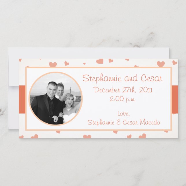 invitación de fotografía de compromiso 4x8 Penguin (Anverso)