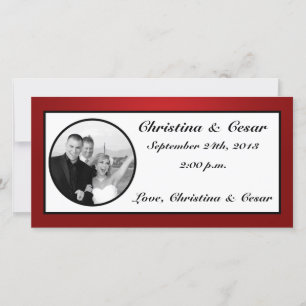 invitación de fotografía de compromiso 4x8 Rojo ár
