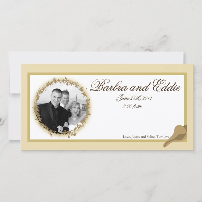 invitación de fotografía de compromiso 4x8 Sandy B (Anverso)