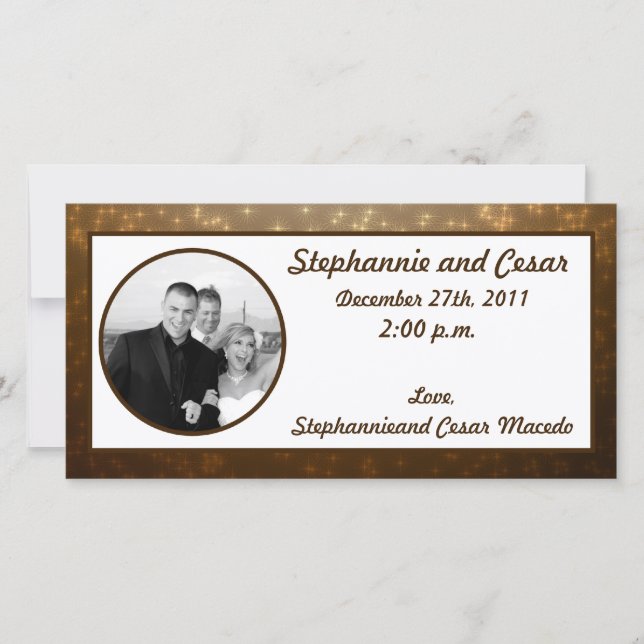 invitación de fotografía de compromiso 4x8 Winter  (Anverso)