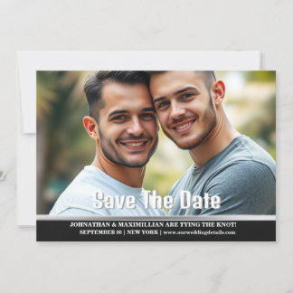 Invitación de fotografía de compromiso de parejas