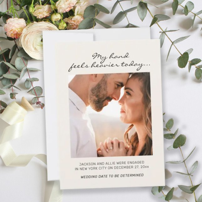 Invitación de fotografía de compromiso divertido H (Subido por el creador)