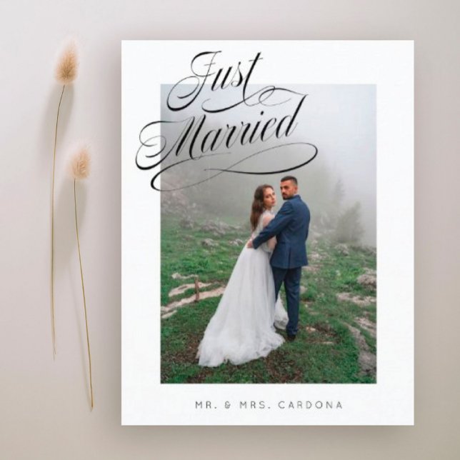 Invitación de fotografía de Elopement casada con h (Subido por el creador)