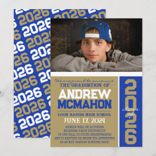Invitación de fotografía de graduación moderna de