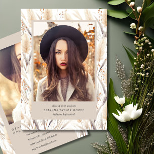 Invitación de fotografía de graduados de Boho Pamp