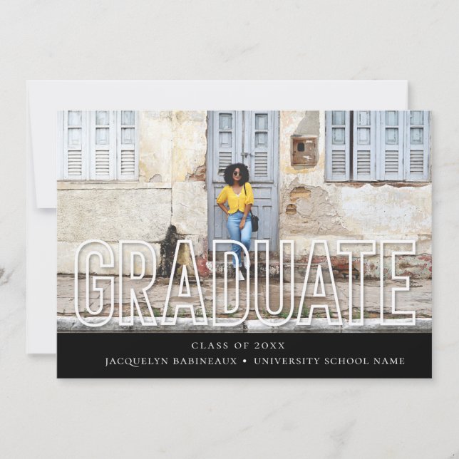 Invitación de fotografía de graduados de tipografí (Anverso)