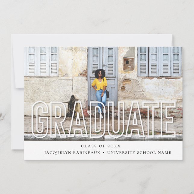 Invitación de fotografía de graduados de tipografí (Anverso)