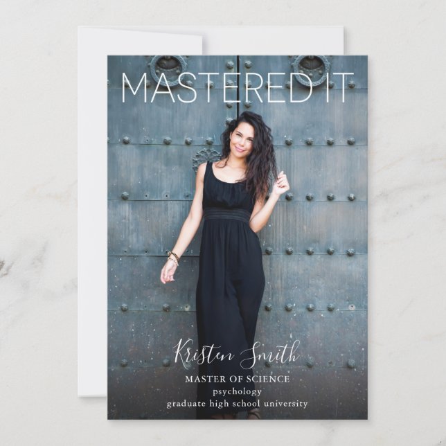 Invitación de fotografía de licenciado en informát (Anverso)