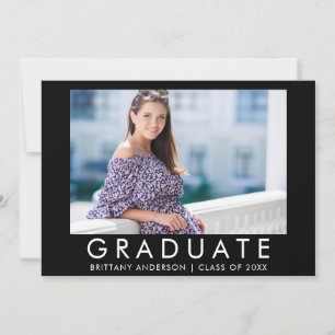 Invitación de fotografía de moda para graduación d