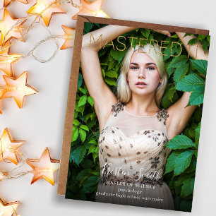 Invitación de fotografía de Oro para Graduados de