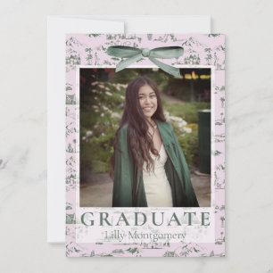 Invitación de fotografía Hollywood Toile Coquette