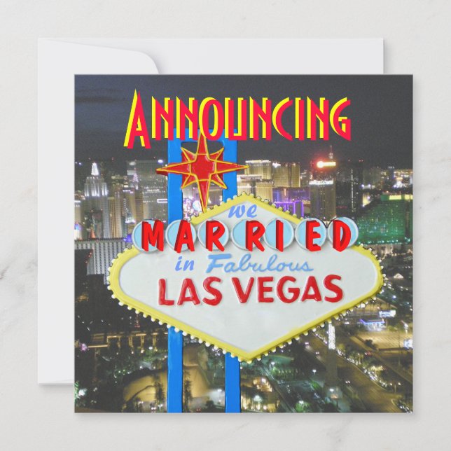 Invitación de fotografía matrimonial de Las Vegas (Anverso)