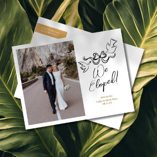 Invitación de fotografía moderna de Doodle Elopeme