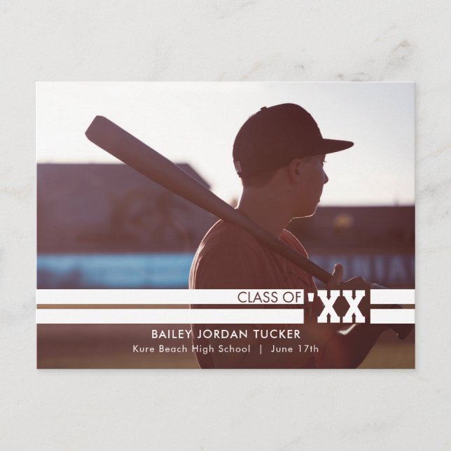 Invitación de fotografías completas para graduados (Anverso)