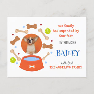 Invitación de fotos de adopción de perro Mascota l