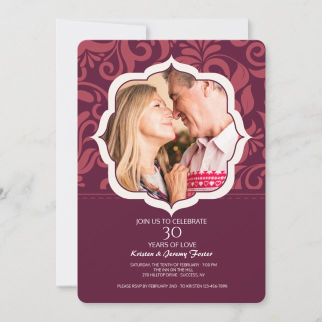 Invitación de Fotos de Amor Eterno (Anverso)