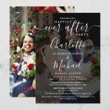 Invitación de Fotos de Boda Guión 2 Felices para S