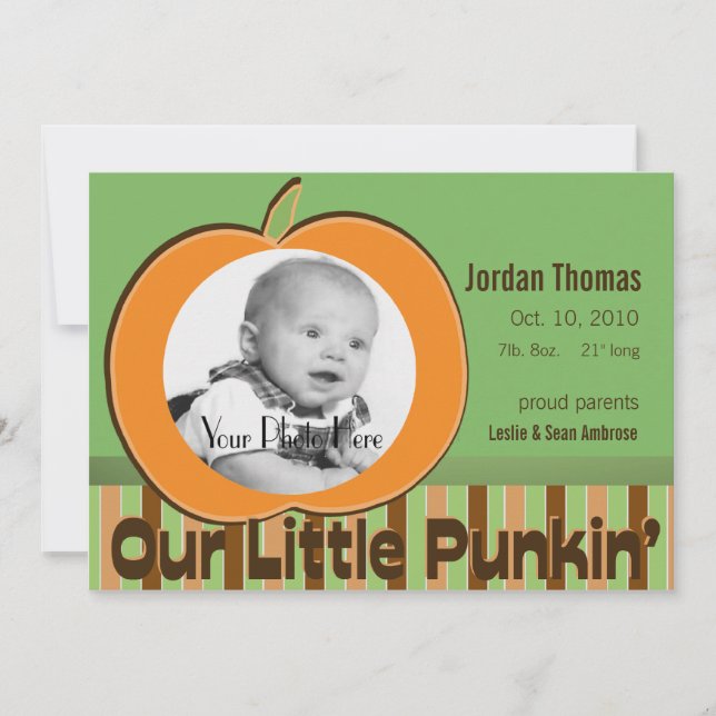 Invitación de fotos de calabaza (Anverso)